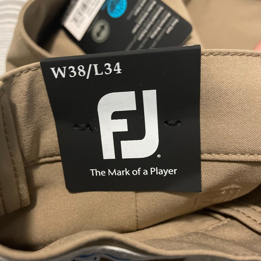 Foot Joy Golf Pants for Men in Khaki Size W38/34